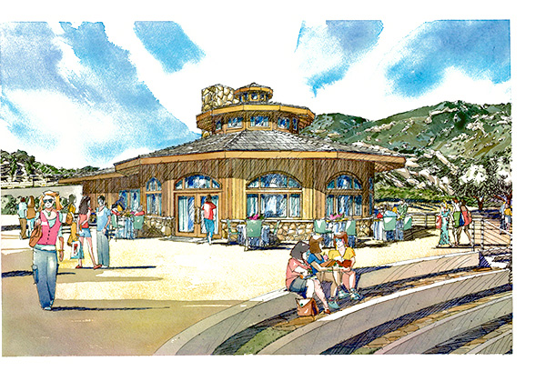 sketch of our long awaited Wine Tasting Room